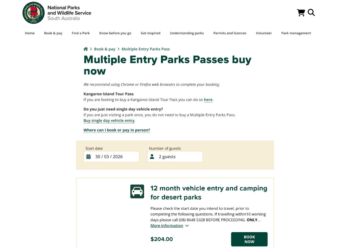 Desert Parks Pass